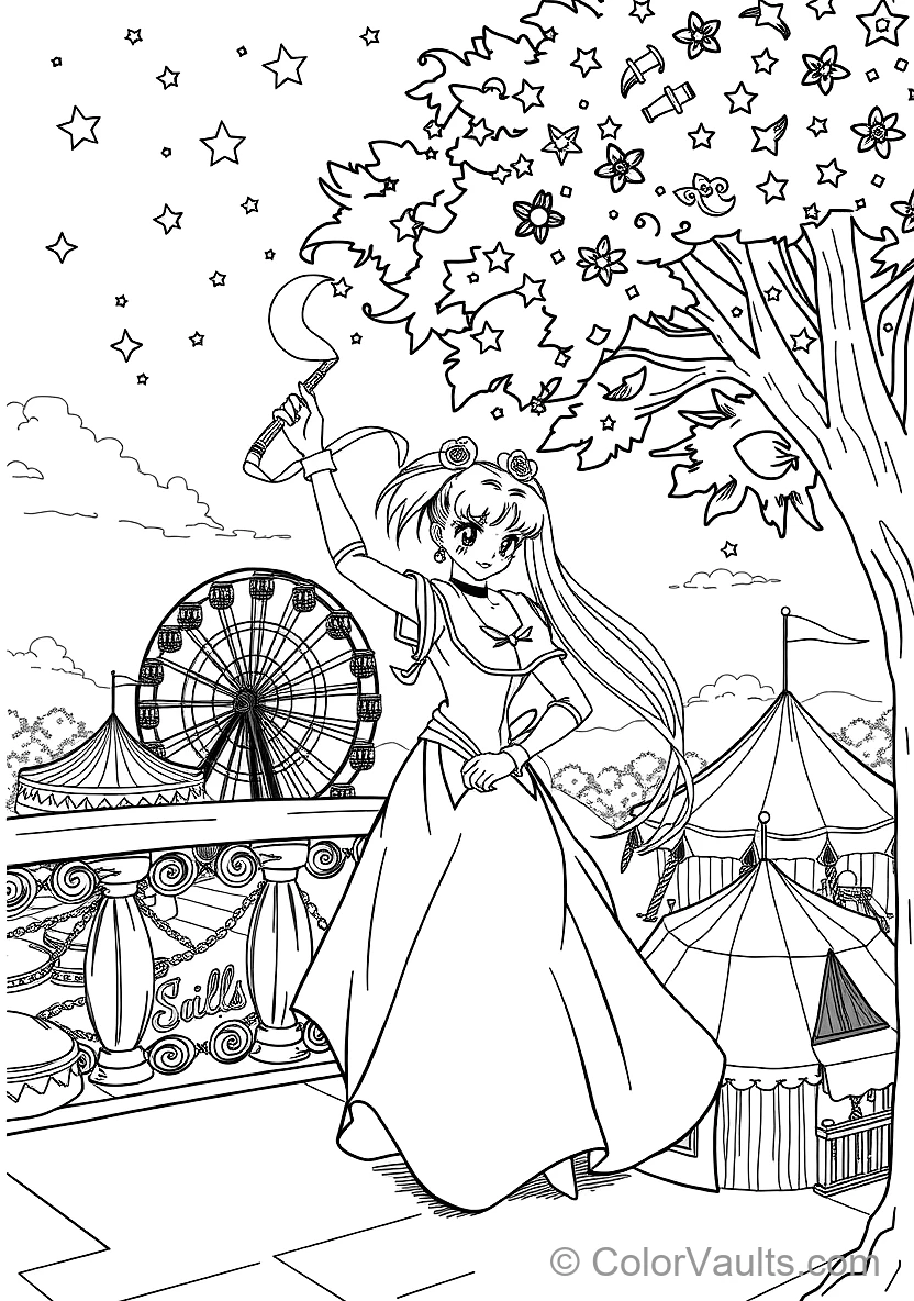Sailor Moon with Long Blonde Pigtails in Moon Princess (Scene 11)