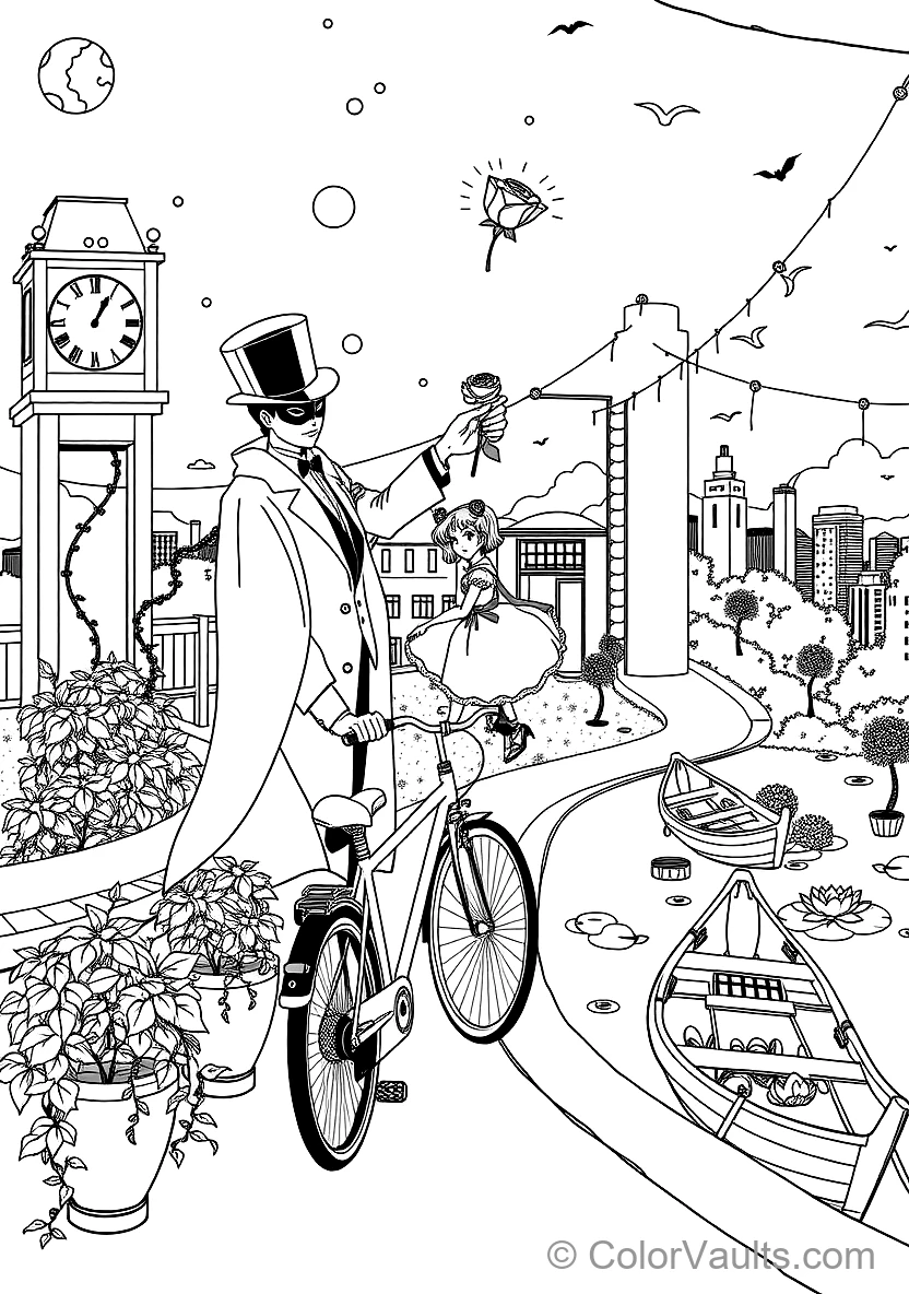 Tuxedo Mask in Black Top Hat (Scene 13)