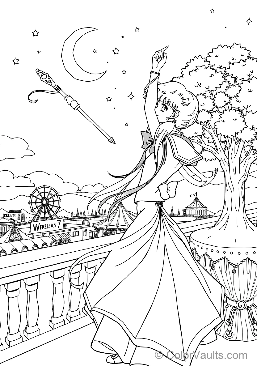 Sailor Moon with Long Blonde Pigtails in Moon Princess (Scene 15)