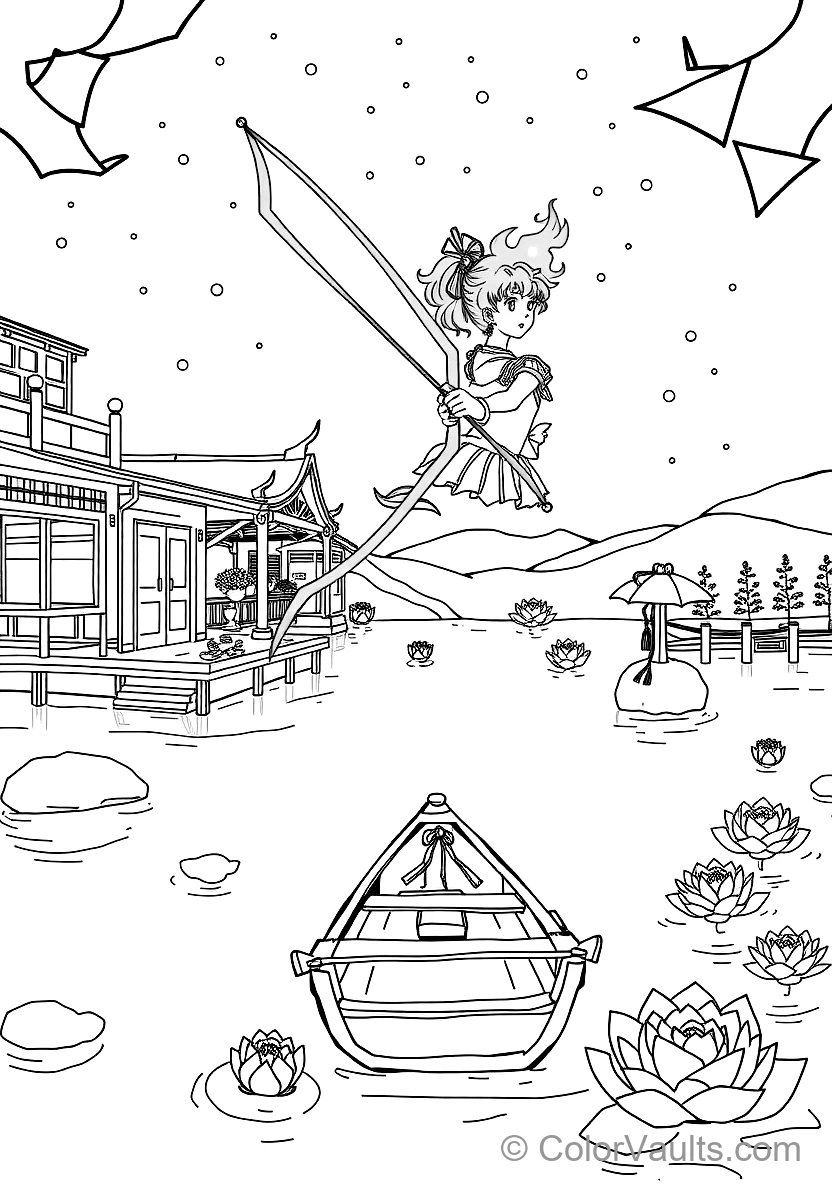 Sailor Mars with Glowing Sacred Fire of Mars Flame (Scene 14)