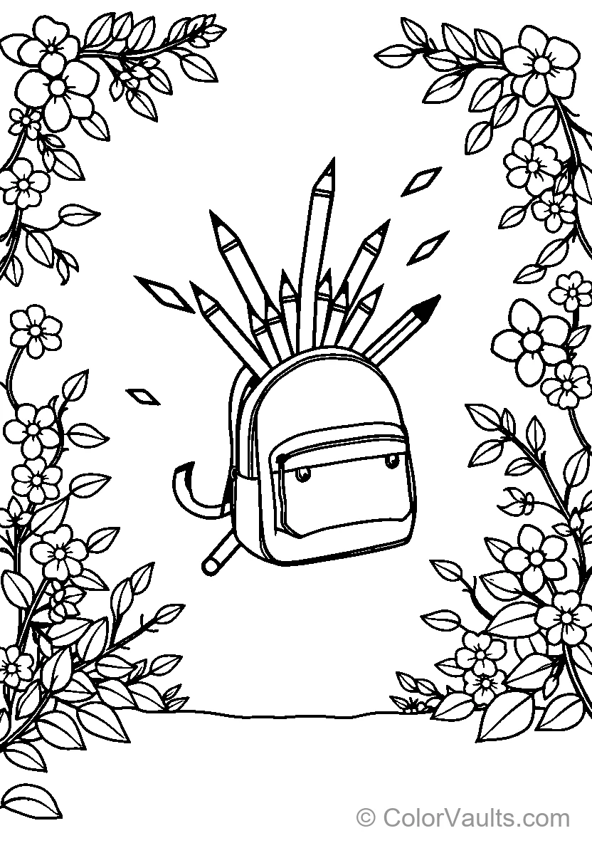 Backpack Bursting avec School Supplies
