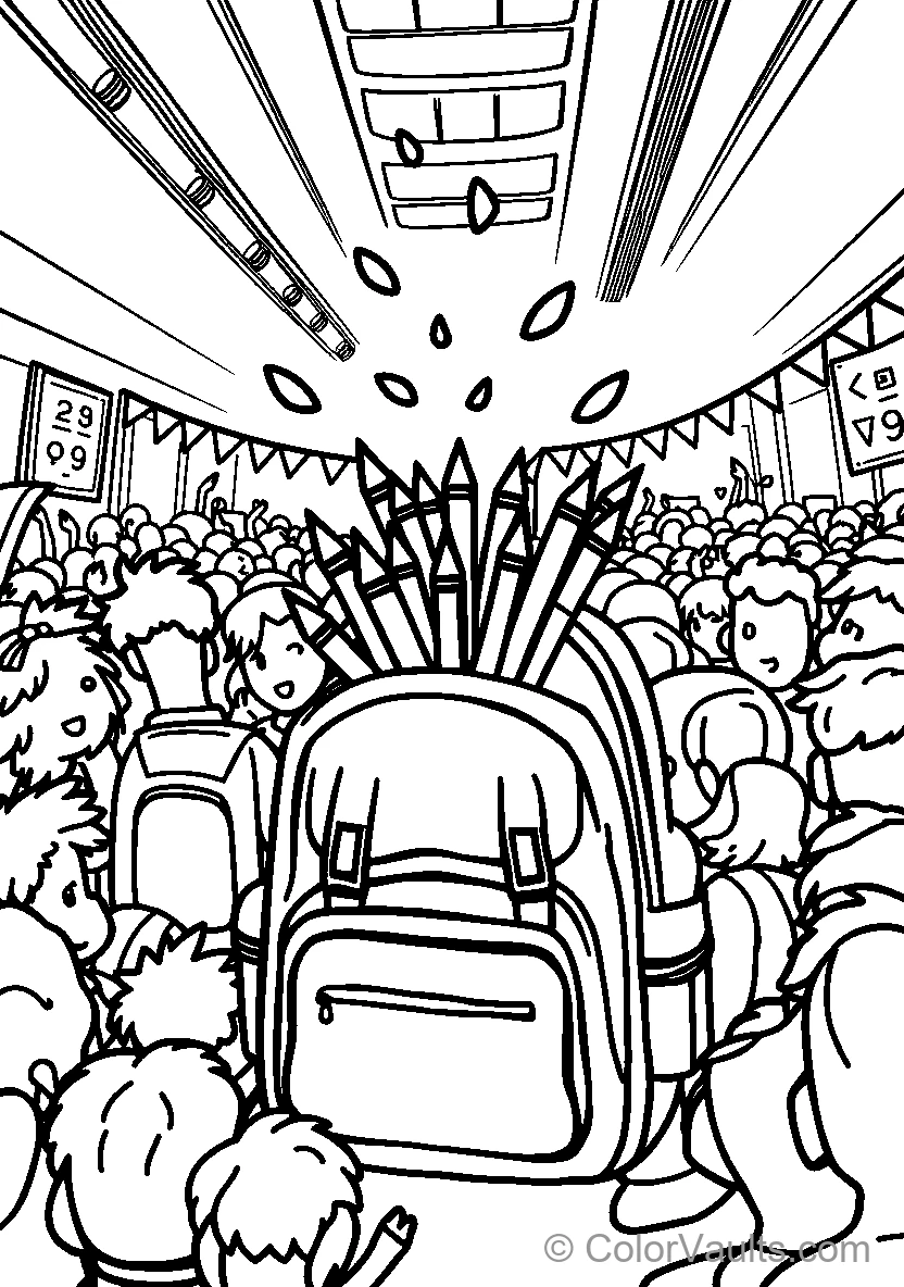 Cartoon Characters On A School Bus