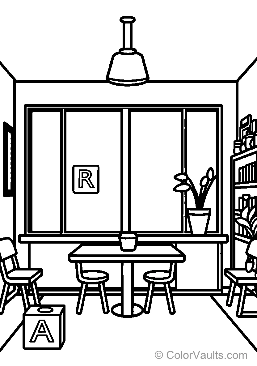 Classroom mit Desks und Chairs