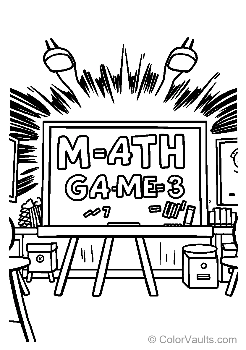 Math Game 3 Ausmalbild