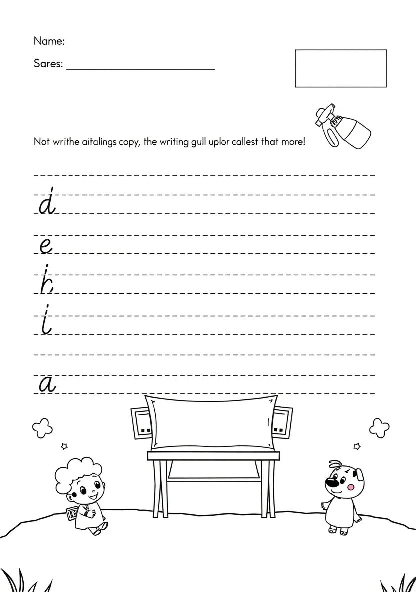 Educational Printable Coloring Arbeitsblatt