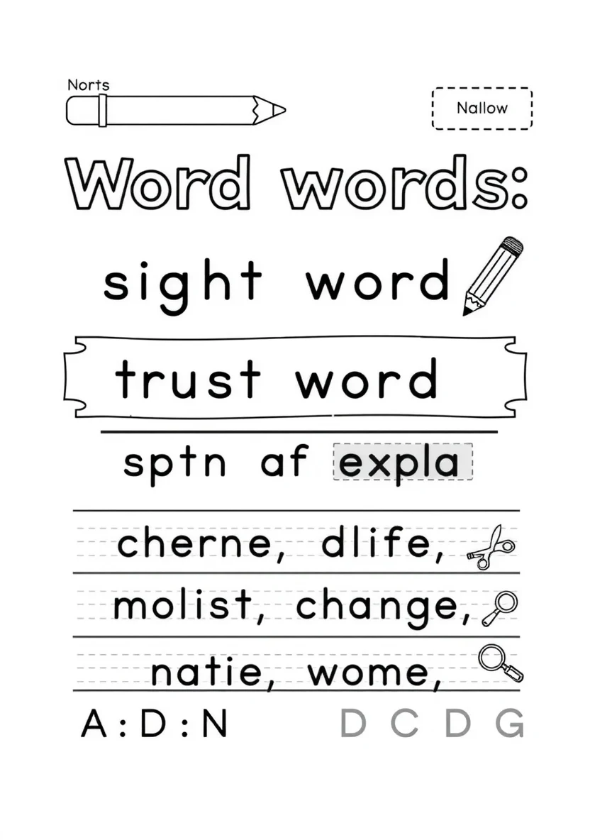 Educational Printable Coloring Arbeitsblatt