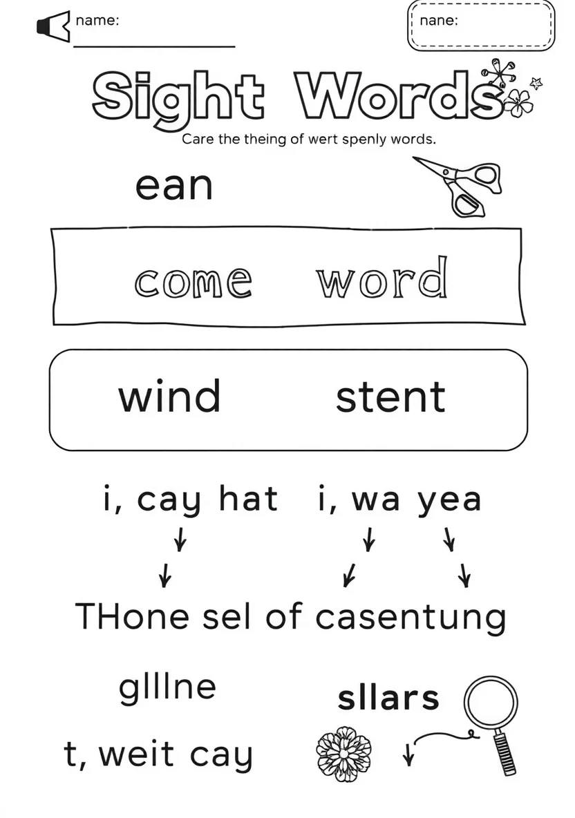 Educational Printable Coloring Arbeitsblatt