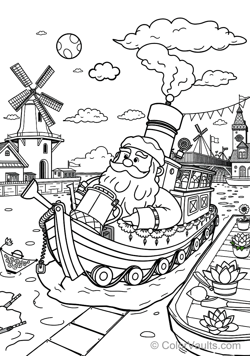 Sinterklaas Sitting on His Royal Red Throne