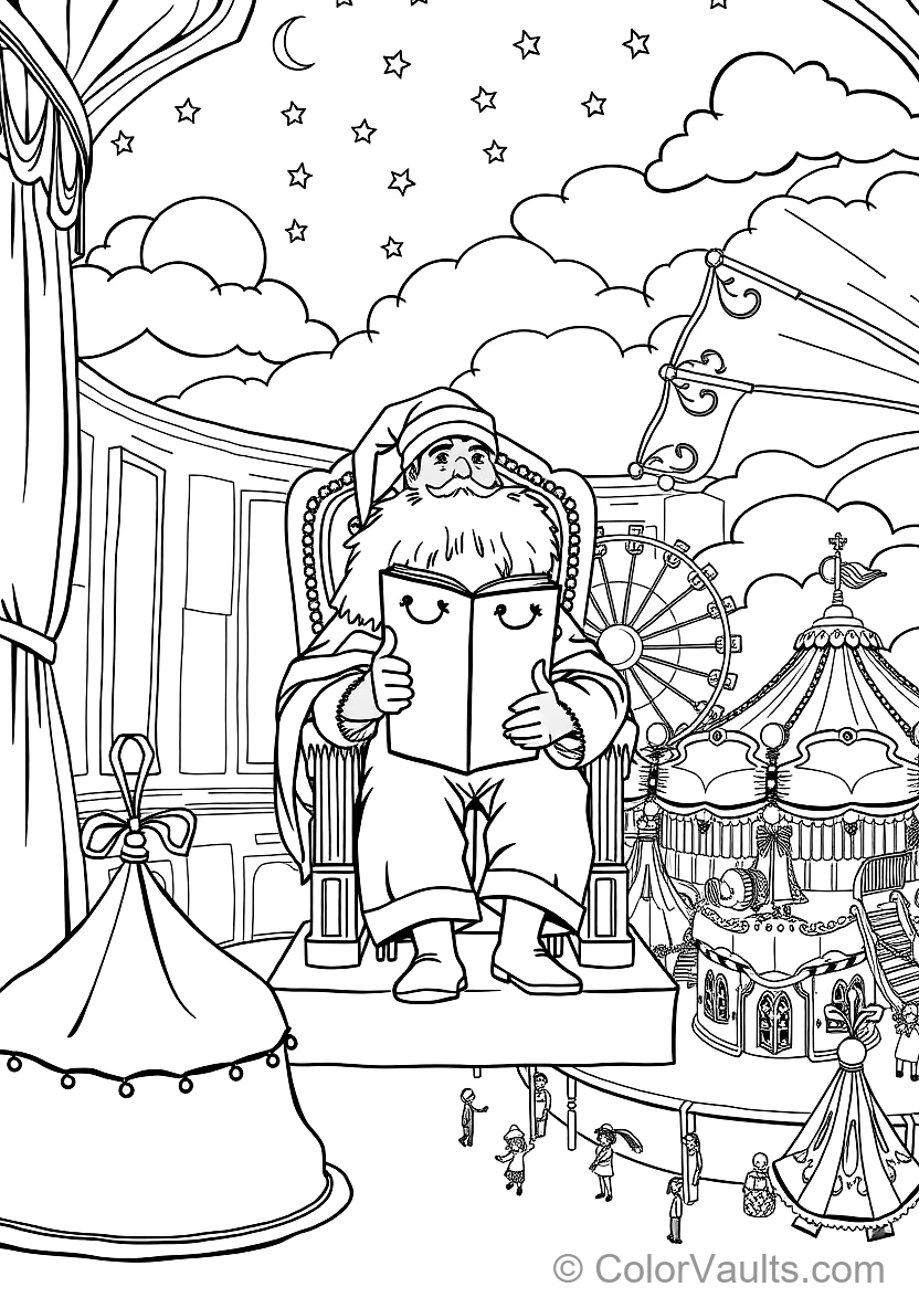 Sinterklaas Sitting on Ceremonial Chair avec His Grand (Scene 67)