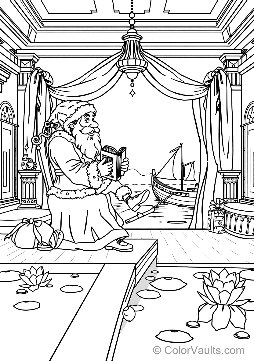 Sinterklaas Sitting on Ceremonial Chair avec His Grand (Scene 71)
