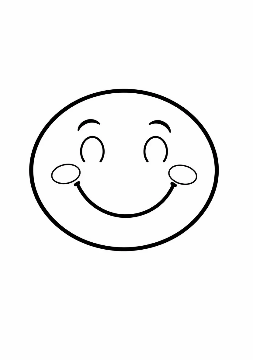 Smiley Faces & Emojis coloring page 1