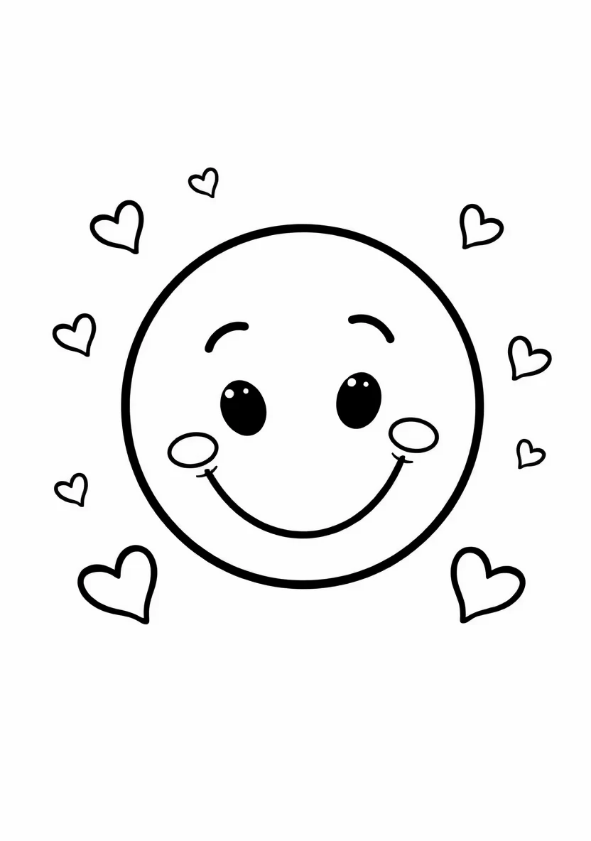 Smiley Faces & Emojis coloring page 2