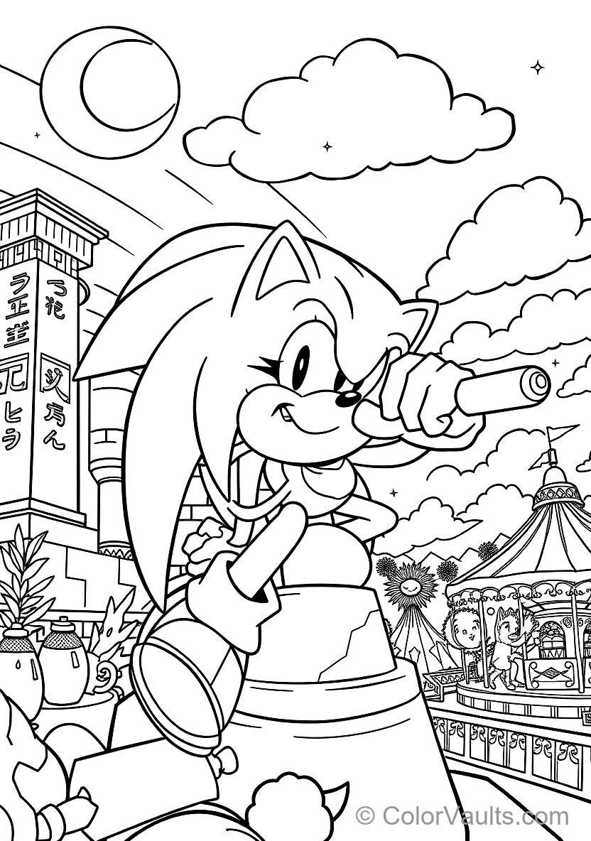 Sonic the Hedgehog coloring page 3