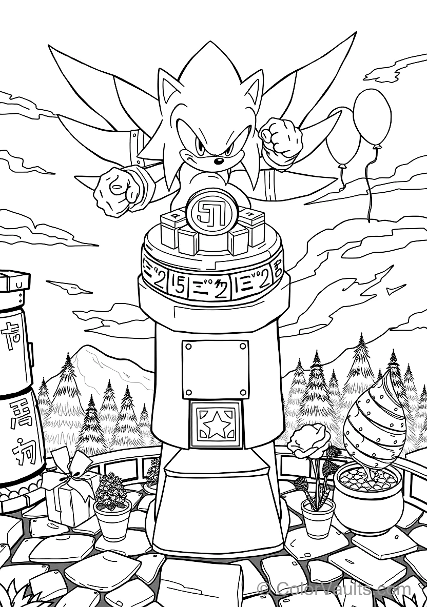 Knuckles the Echidna Gliding with Clenched Spiked (Scene 3)