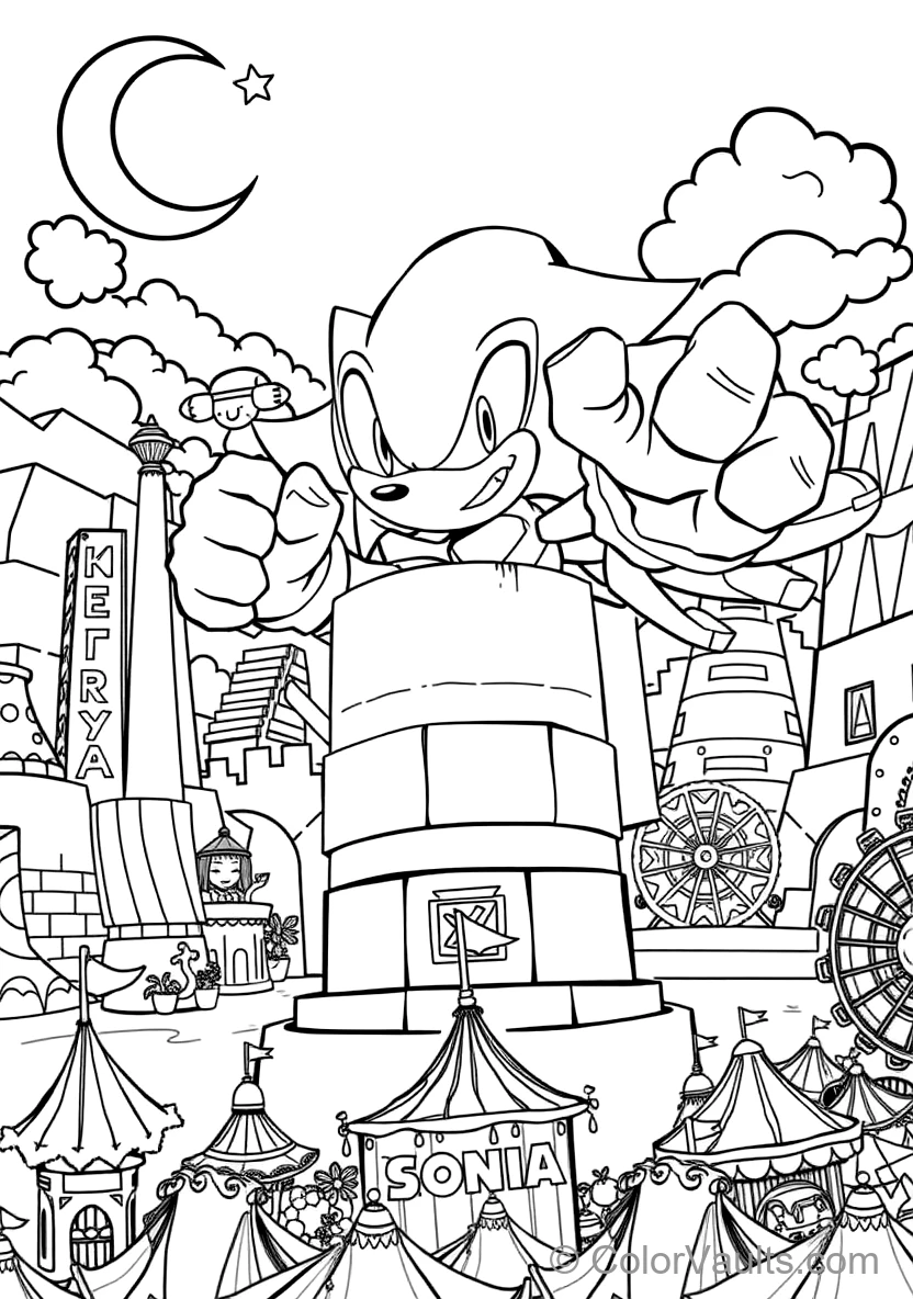 Knuckles the Echidna Gliding with Clenched Spiked (Scene 7)