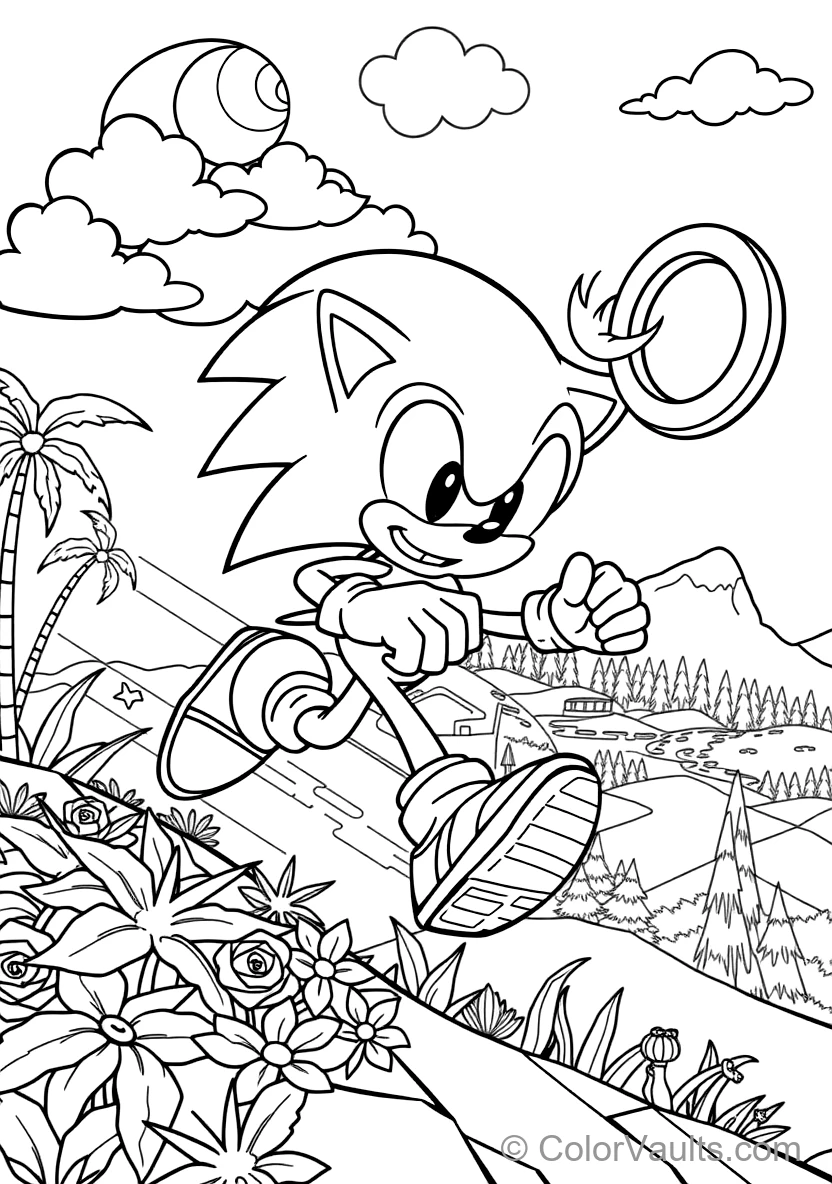 Sonic the Hedgehog in Supersonic Running Dash (Scene 7)