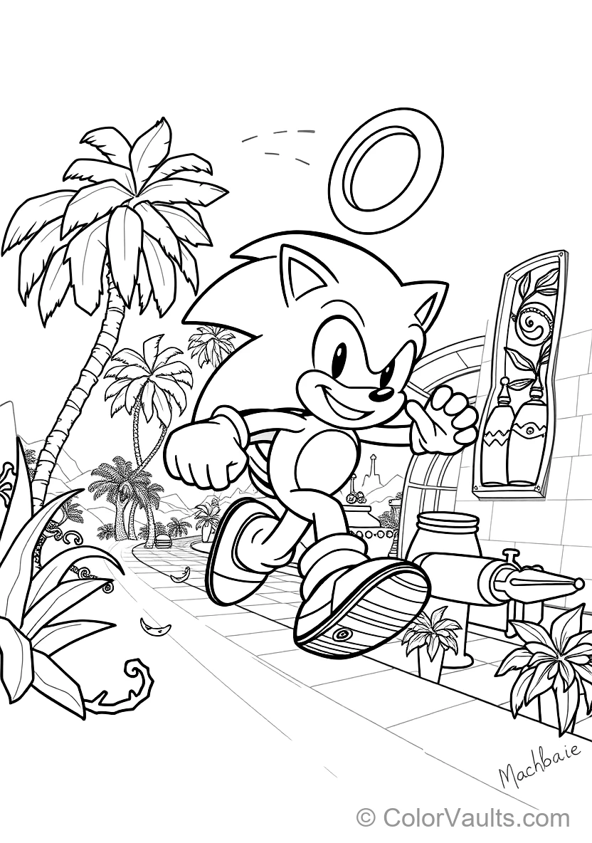 Sonic the Hedgehog in Supersonic Running Dash (Scene 9)