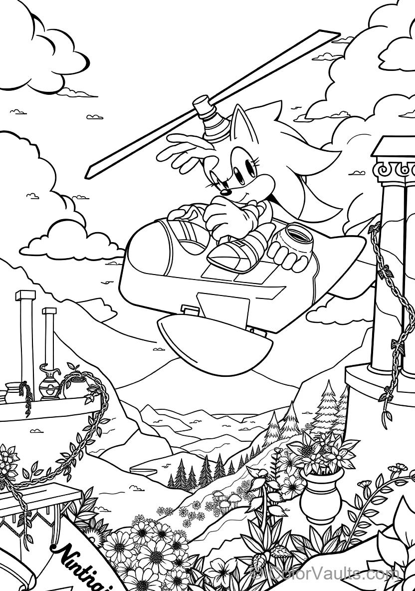 Miles Tails Prower Flying Using His Twin Spinning (Scene 5)