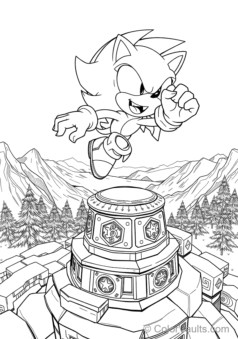 Knuckles the Echidna Gliding with Clenched Spiked (Scene 17)