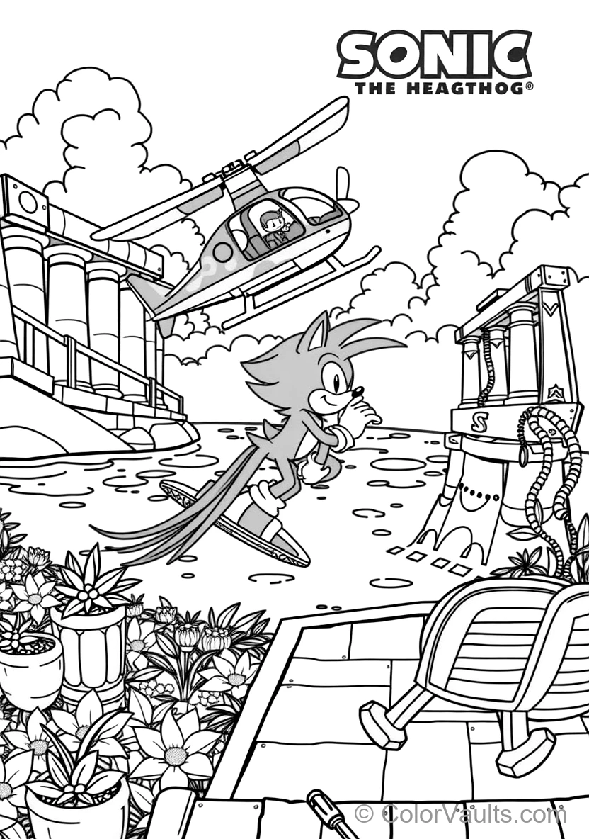 Miles Tails Prower Flying Using His Twin Spinning (Scene 9)