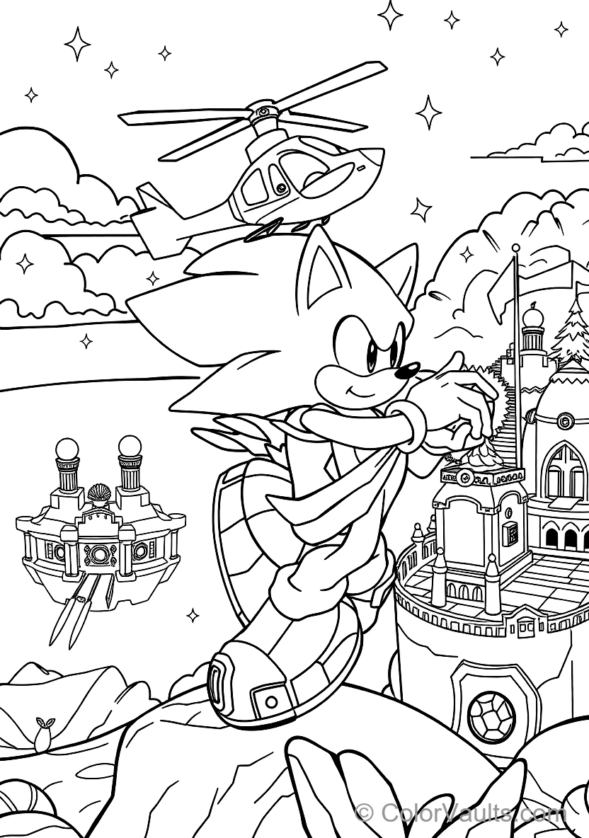 Miles Tails Prower Flying Using His Twin Spinning (Scene 11)
