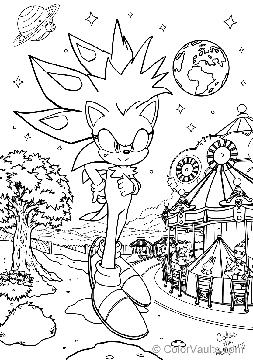 Super Sonic Glowing in Aura and Floating with Fiery (Scene 6)