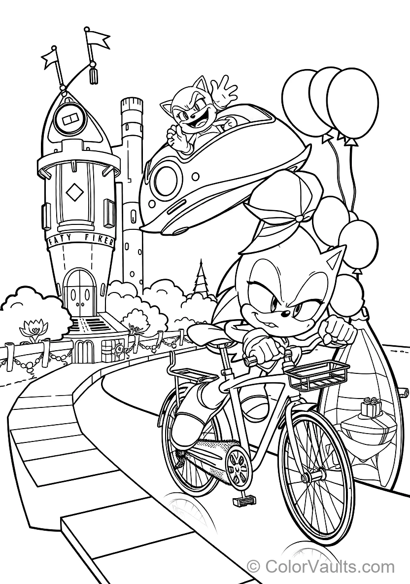 Dr. Eggman Flying in His Round Egg Mobile Hovercraft (Scene 15)