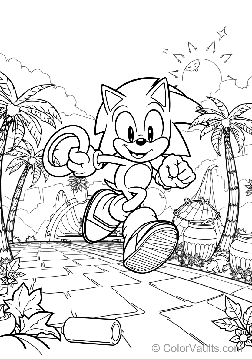 Sonic the Hedgehog in Supersonic Running Dash (Scene 17)