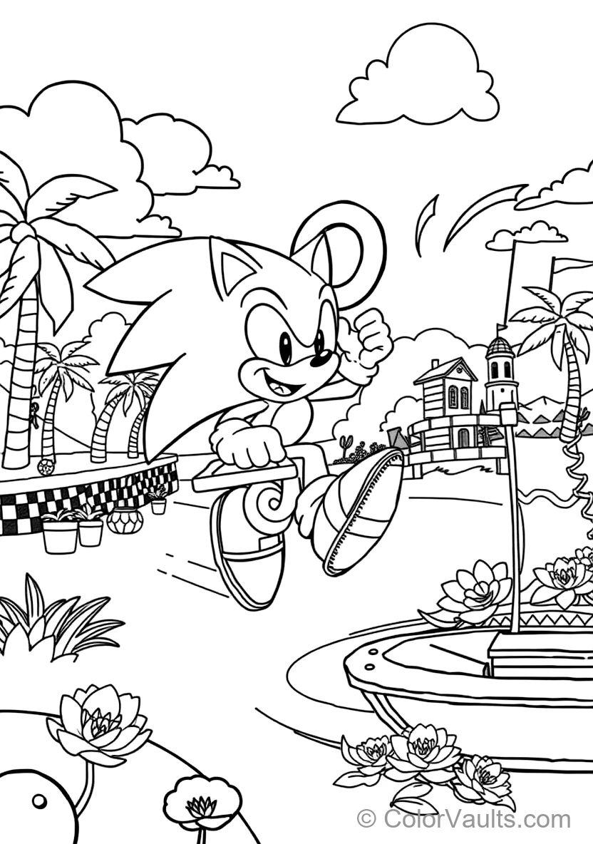 Sonic the Hedgehog in Supersonic Running Dash (Scene 21)