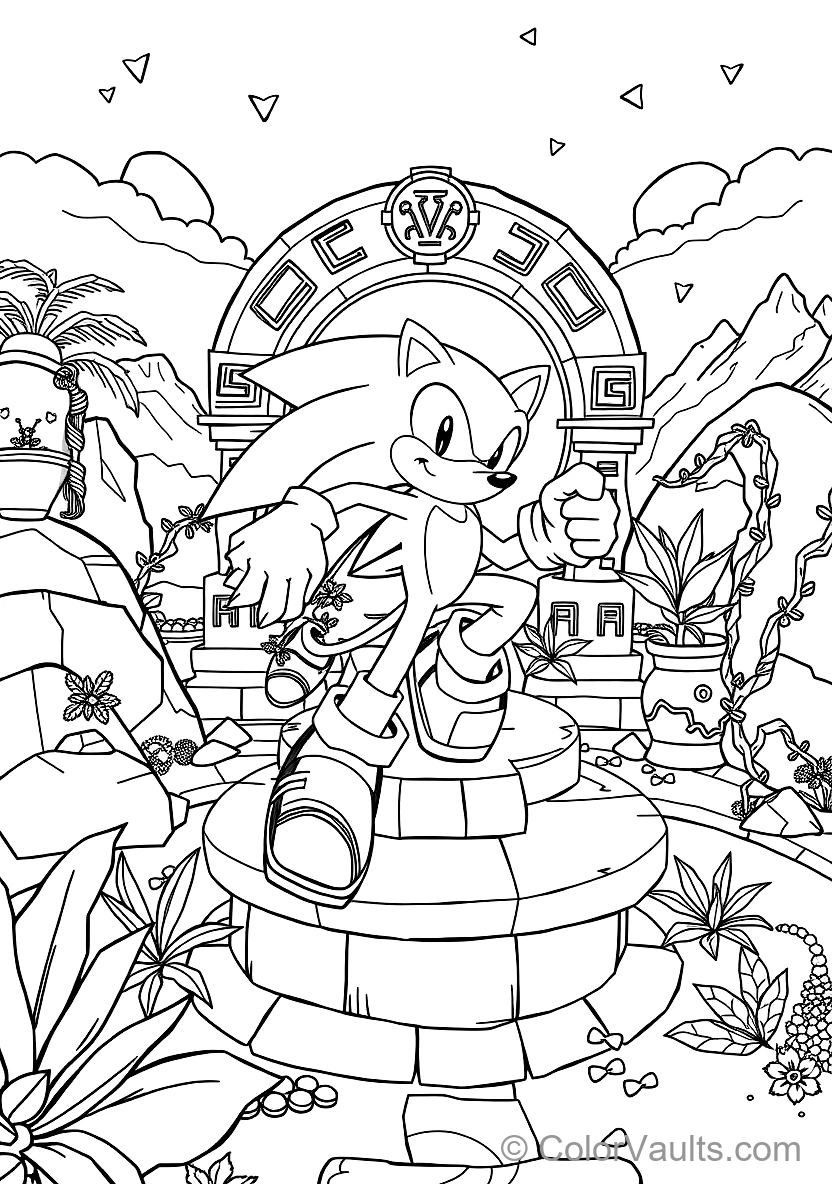 Knuckles the Echidna Gliding with Clenched Spiked (Scene 19)