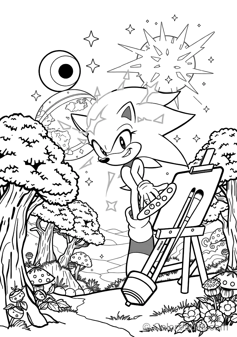 Super Sonic Glowing in Aura and Floating with Fiery (Scene 12)