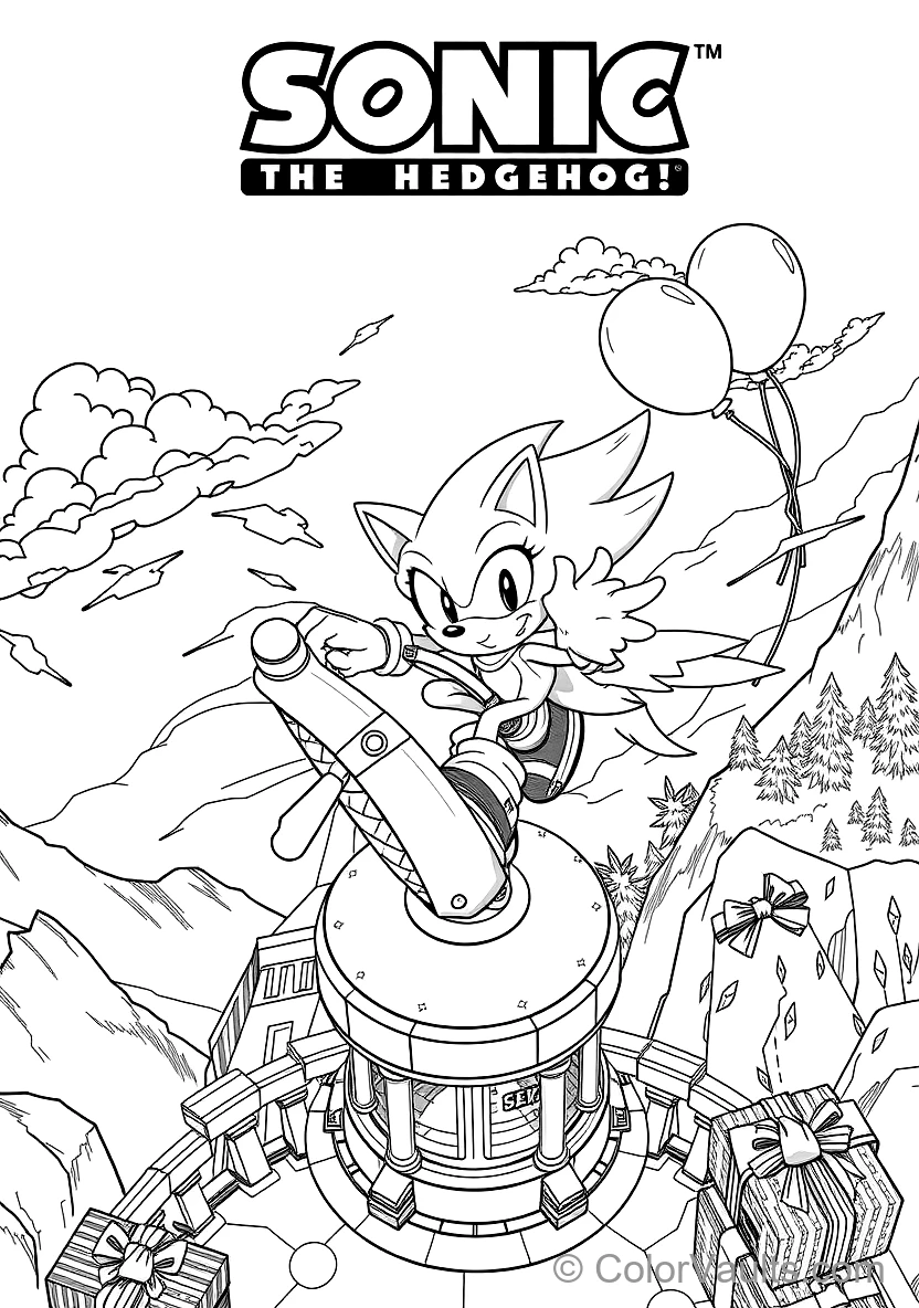 Miles Tails Prower Flying Using His Twin Spinning (Scene 19)