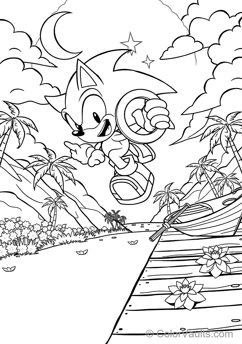 Sonic the Hedgehog in Supersonic Running Dash (Scene 23)