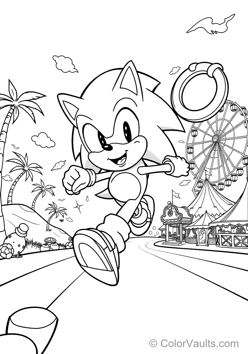 Sonic the Hedgehog in Supersonic Running Dash (Scene 25)