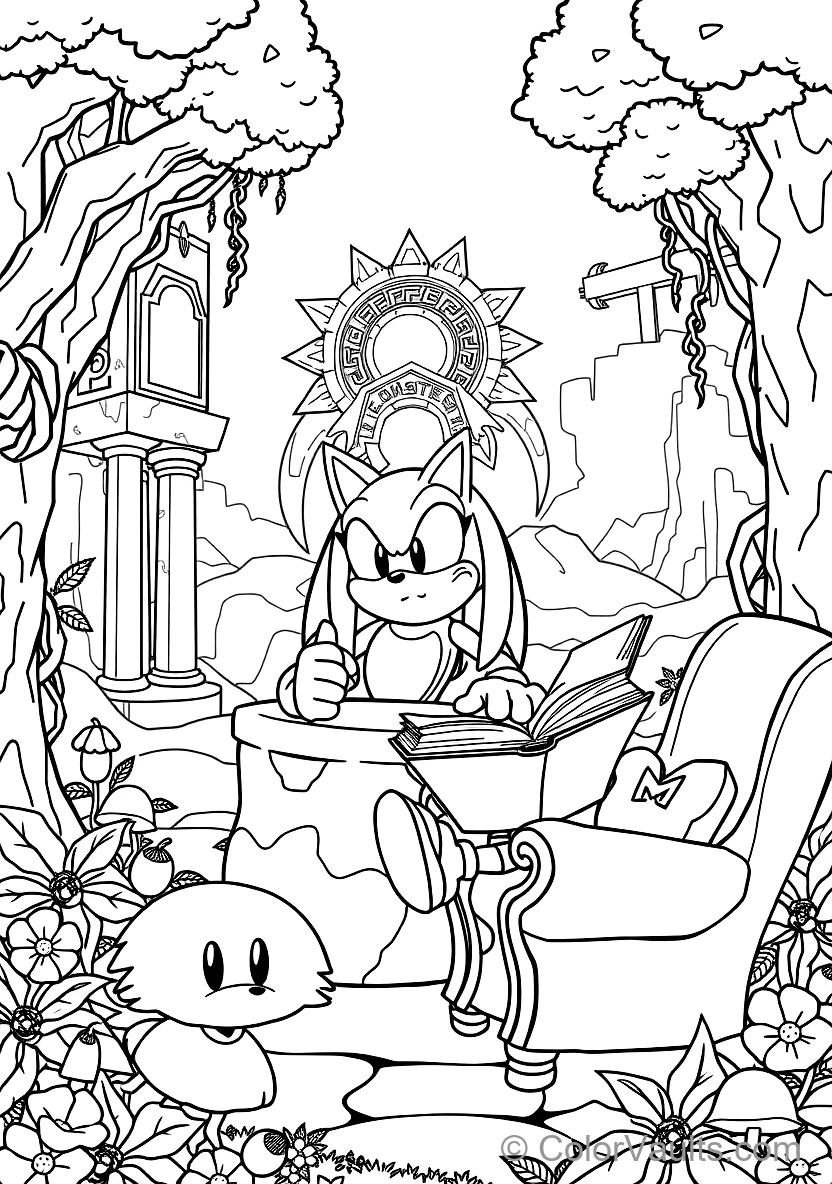 Knuckles the Echidna Gliding with Clenched Spiked (Scene 25)