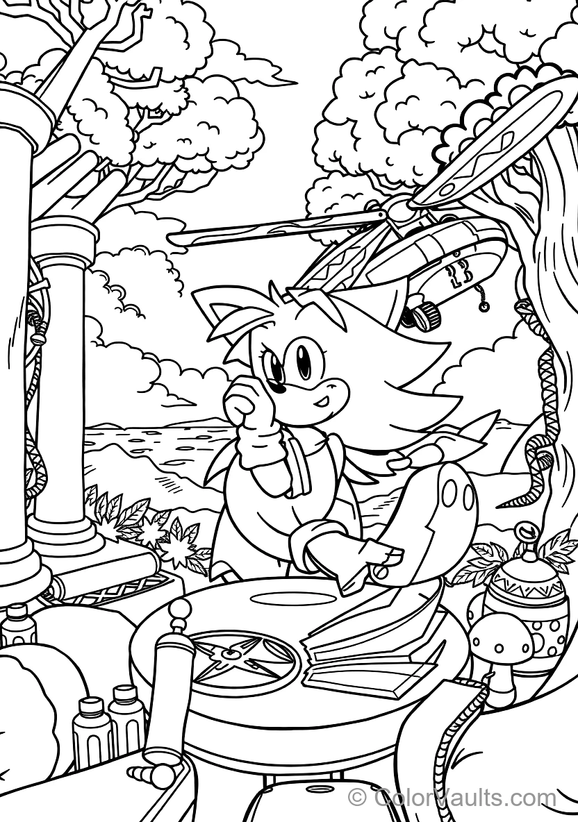 Miles Tails Prower Flying Using His Twin Spinning (Scene 25)
