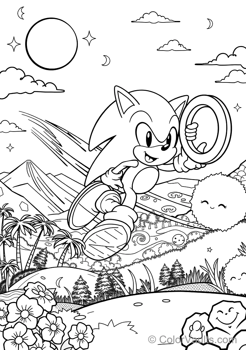 Sonic the Hedgehog in Supersonic Running Dash (Scene 29)