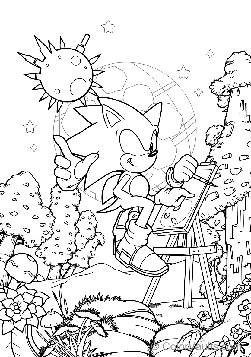 Super Sonic Glowing in Aura and Floating with Fiery (Scene 18)