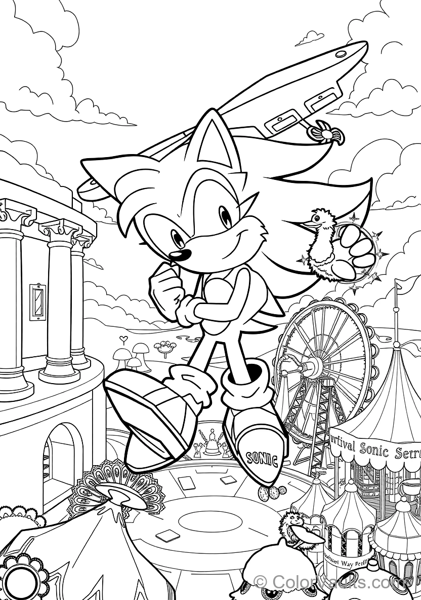 Miles Tails Prower Flying Using His Twin Spinning (Scene 29)