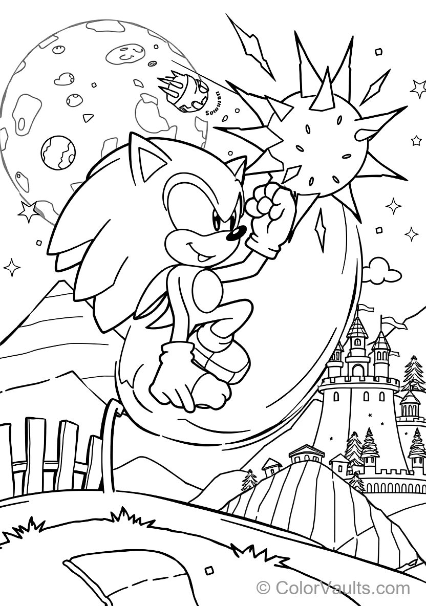 Super Sonic Glowing in Aura and Floating with Fiery (Scene 20)