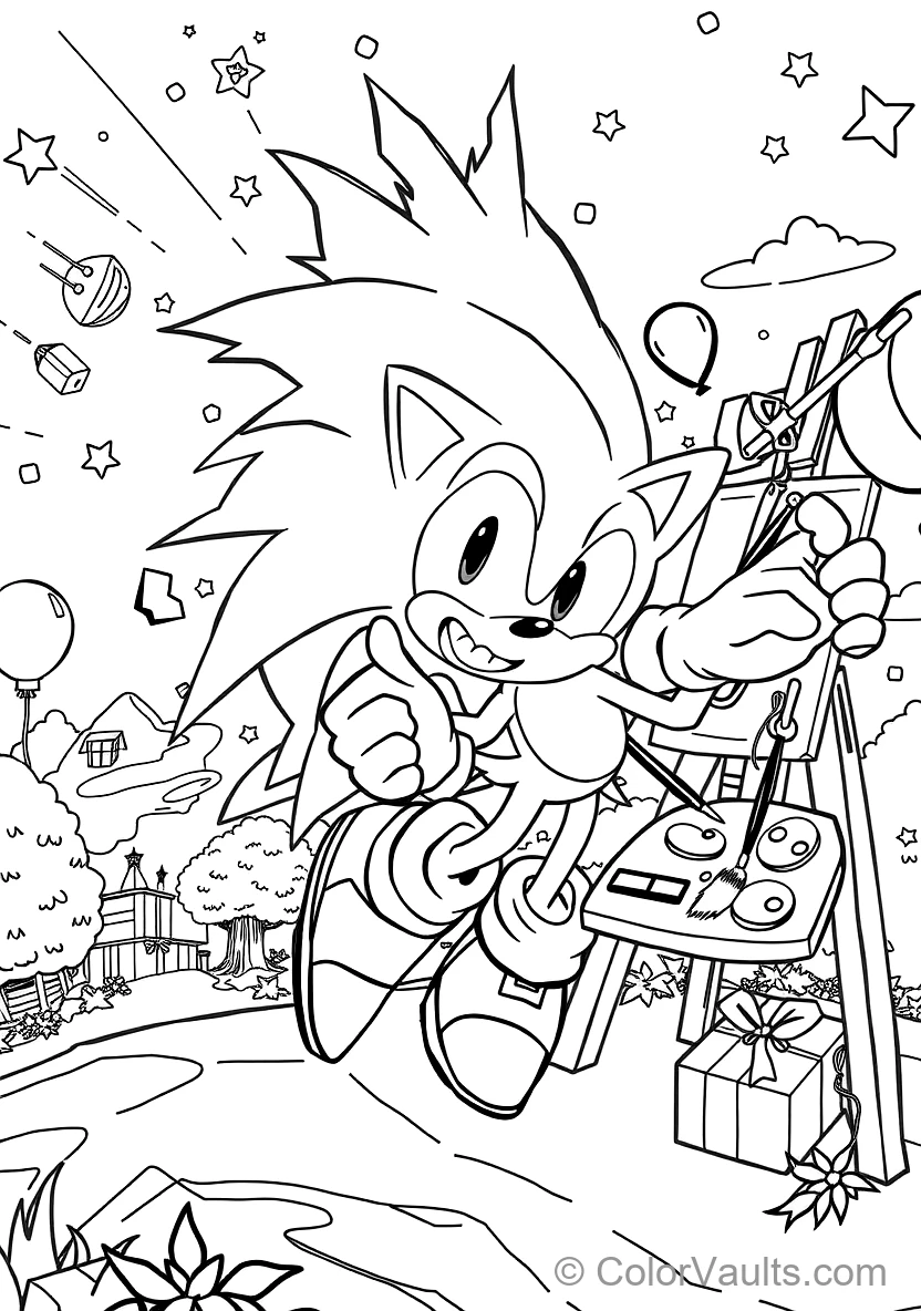 Super Sonic Glowing in Aura and Floating with Fiery (Scene 21)