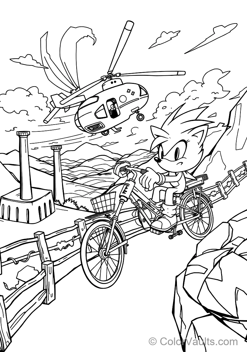 Miles Tails Prower Flying Using His Twin Spinning (Scene 31)