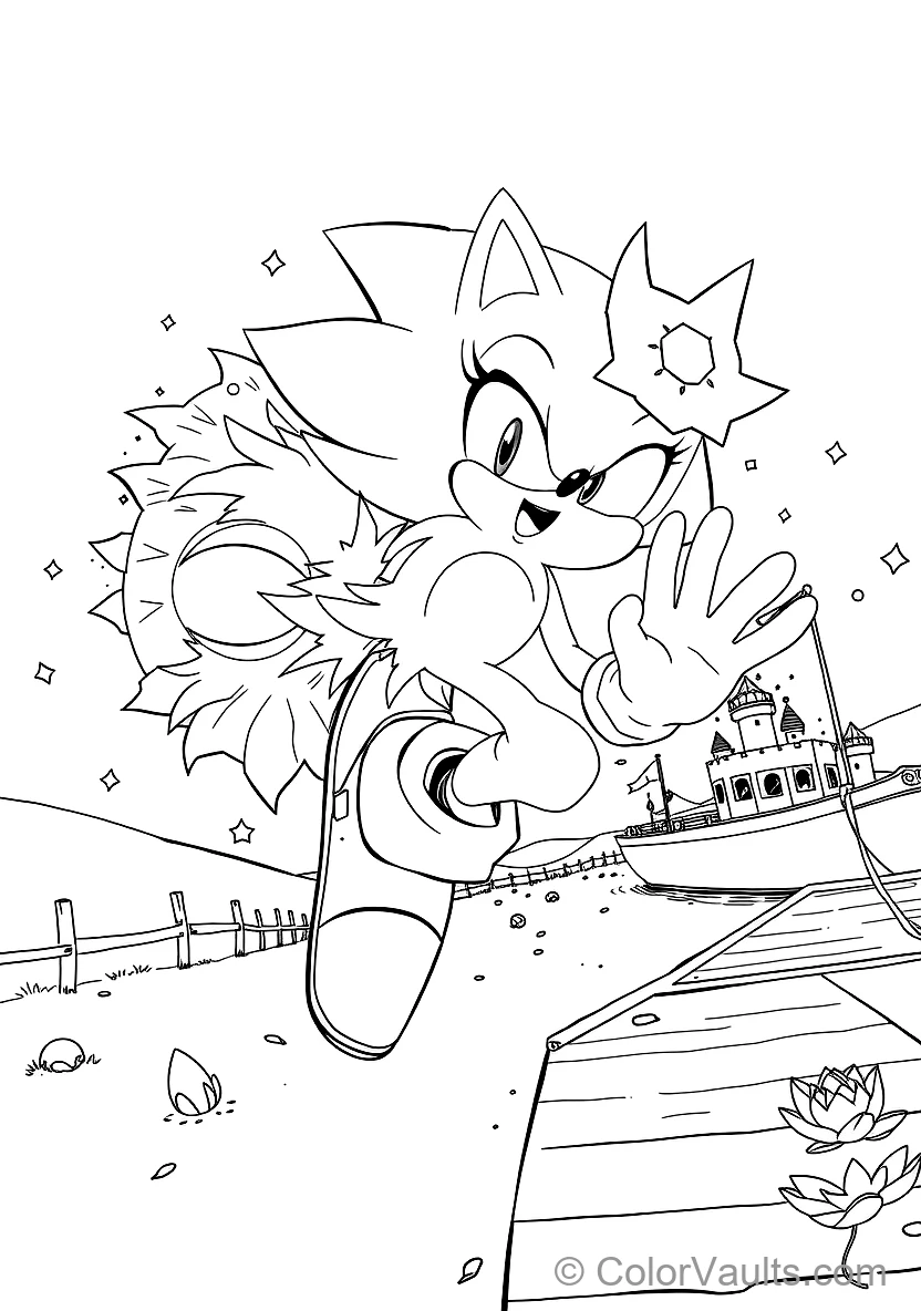 Super Sonic Glowing in Aura and Floating with Fiery (Scene 23)