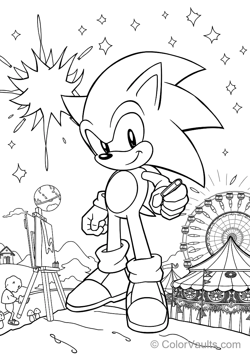 Super Sonic Glowing in Aura and Floating with Fiery (Scene 25)