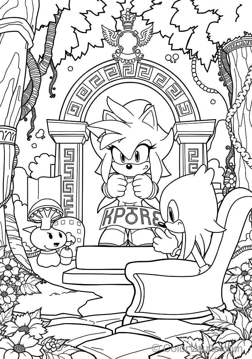 Knuckles the Echidna Gliding with Clenched Spiked (Scene 33)