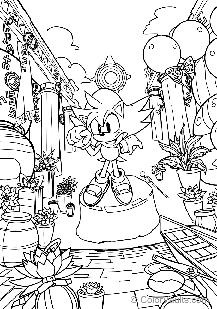 Knuckles the Echidna Gliding with Clenched Spiked (Scene 37)