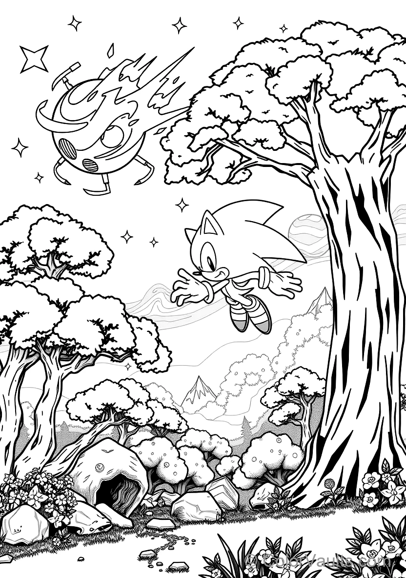 Super Sonic Glowing in Aura and Floating with Fiery (Scene 27)