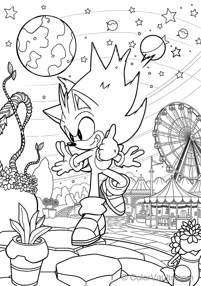 Super Sonic Glowing in Aura and Floating with Fiery (Scene 31)