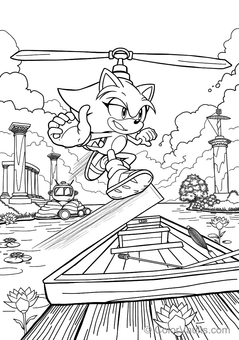 Miles Tails Prower Flying Using His Twin Spinning (Scene 37)