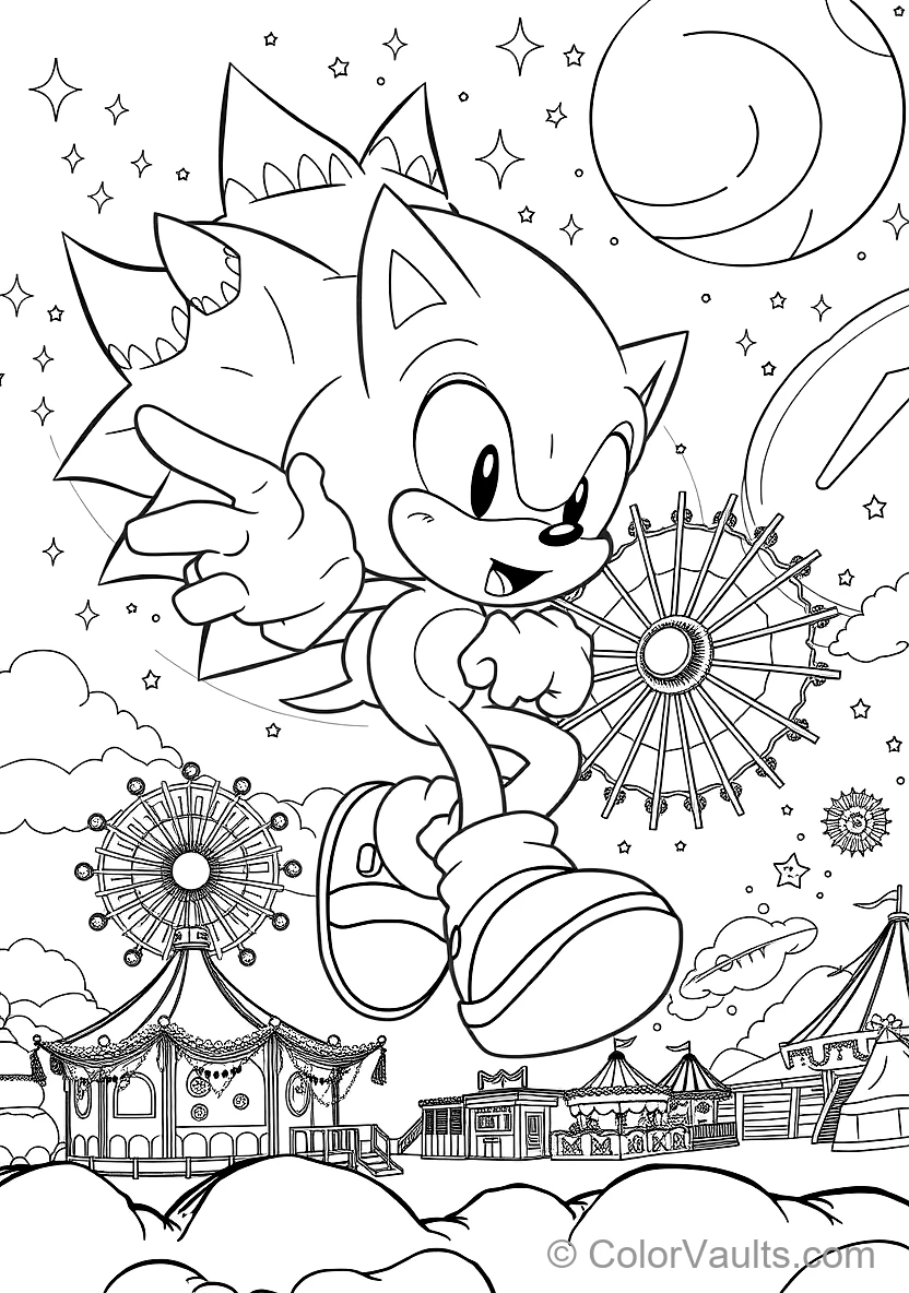 Super Sonic Glowing in Aura and Floating with Fiery (Scene 37)
